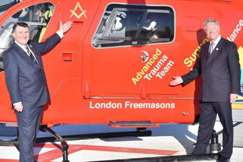 Corinthian Lodge No. 1382 supporting London Air Ambulance